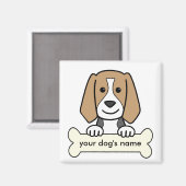 Personalisierter Beagle Magnet (Vorderseite/Rückseite)