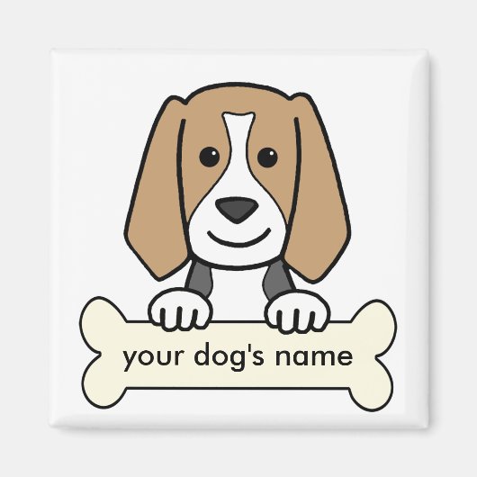 Personalisierter Beagle Magnet (Vorne)