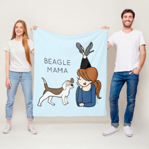Personalisierter Beagle Mama Fleece Blanket