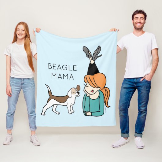 Personalisierter Beagle Mama Fleece Blanket (Beispiel)