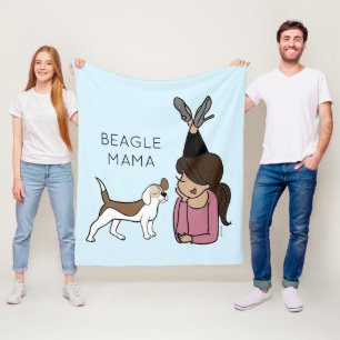 Personalisierter Beagle Mama Fleece Blanket