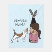 Personalisierter Beagle Mama Fleece Blanket (Vorderseite)