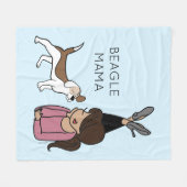 Personalisierter Beagle Mama Fleece Blanket (Vorderseite (Horizontal))
