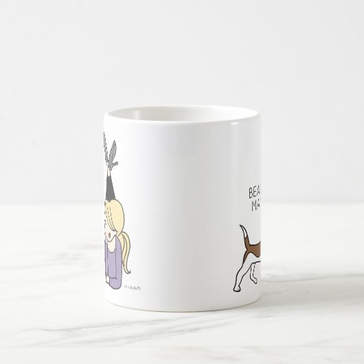Personalisierter Beagle Mama-Kaffee-Tasse Kaffeetasse (Mittel)
