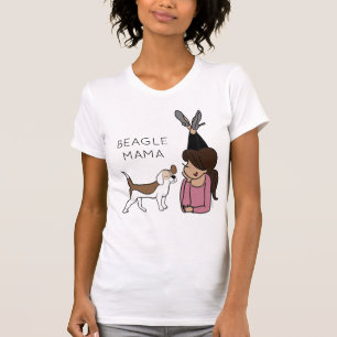 Personalisierter Beagle Mama T - Shirt
