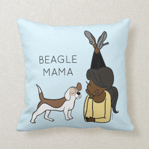 Personalisierter Beagle Mama Throw Kissen