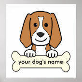 Personalisierter Beagle Poster (Vorne)