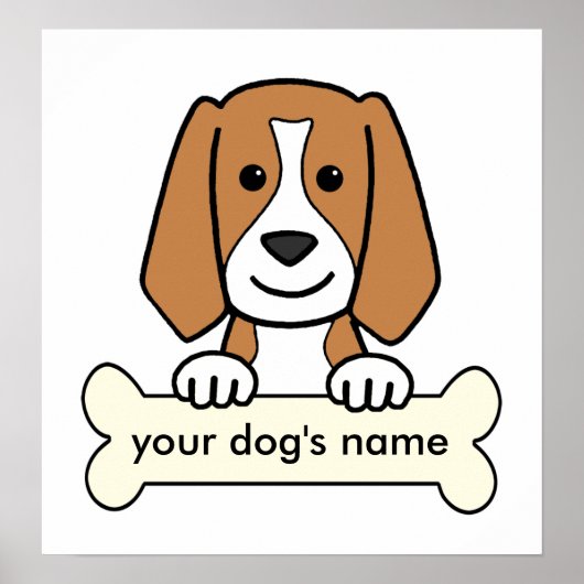 Personalisierter Beagle Poster (Vorne)