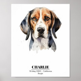 Personalisierter Beagle Poster