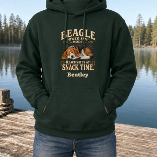 Personalisierter Beagle Power-Spar-Modus Hoodie
