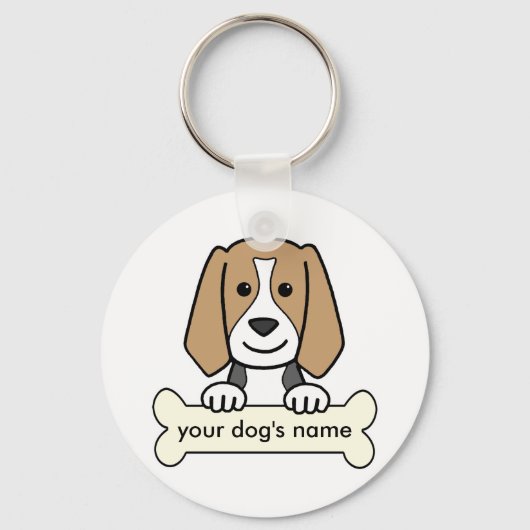 Personalisierter Beagle Schlüsselanhänger (Vorderseite)
