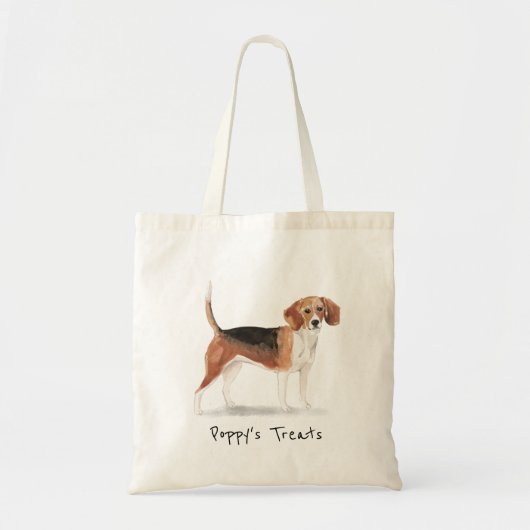 Personalisierter Beagle Tote Tasche (Vorne)