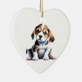 Personalisierter Beagle Welpe Keramik Ornament (Rechts)