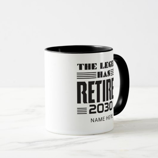 Personalisierter Beamter der Ruhestandpolizei Tasse (VorderseiteRechts)