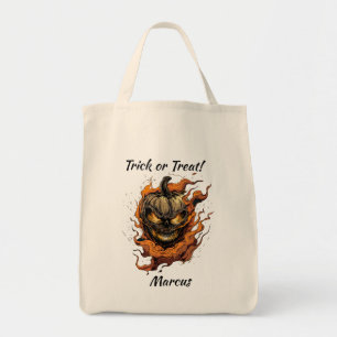 Personalisierter Beängstigender Pumpkinhead Trick Tragetasche