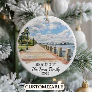 Personalisierter Beaufort-Schmuck, South Carolina Keramik Ornament