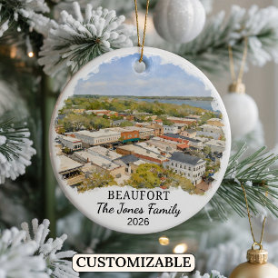 Personalisierter Beaufort-Schmuck, South Carolina Keramik Ornament