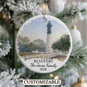 Personalisierter Beaufort-Schmuck, South Carolina Keramik Ornament