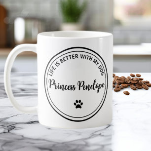 Personalisierter Becher 'Das Leben ist besser mit  Kaffeetasse