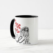 Personalisierter Becher Liebe und Monument Tasse (Vorderseite Links)