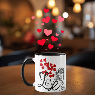 Personalisierter Becher Liebe und Monument Tasse