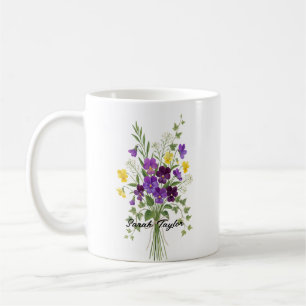 Personalisierter Becher mit der Geburtstagsblume V Kaffeetasse