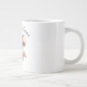 Personalisierter Becher mit Karo-Patchwork  Jumbo-Tasse (Rechts)