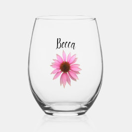 Personalisierter Becher mit leuchtender violetter  Weinglas Ohne Stiel