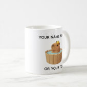 Personalisierter Becher mit süßem Capybara im Whir Kaffeetasse (VorderseiteRechts)