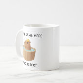 Personalisierter Becher mit süßem Capybara im Whir Kaffeetasse (Vorderseite Links)