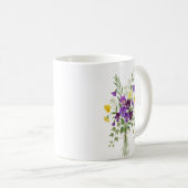 Personalisierter Becher mit Veilchen, der persönli Kaffeetasse (VorderseiteRechts)