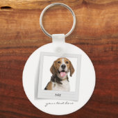 Personalisierter Begleiter Beagle Geburtstag Foto Schlüsselanhänger (Vorderseite)