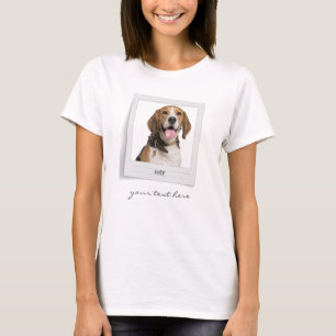 Personalisierter Begleiter Beagle Geburtstag Foto T-Shirt