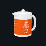 Personalisierter BEHALT CALM Ihren Text Orange-Akz<br><div class="desc">Ein personalisierter Akzent in Orange Mandarine Behalten Sie Ruhe und Carry On Stil Sprichwort auf einem individuellen Geschenk. Humorvoll oder skurril versuchen Sie Ihre kreativen Worte auf den beiden bearbeitbaren Textzeilen. Vergessen Sie nicht, HAUPTSTADT-Briefe für beste Ergebnisse zu verwenden. Stickereimodelle sind in einer großen Auswahl beliebter Farboptionen erhältlich. Verwenden Sie...</div>