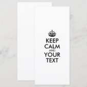 Personalisierter BEHALT-CALM und IHRER TEXT (Vorne/Hinten)