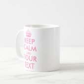 personalisierter BEHALT CALM und IHRER TEXT - blas Kaffeetasse (Vorderseite Links)