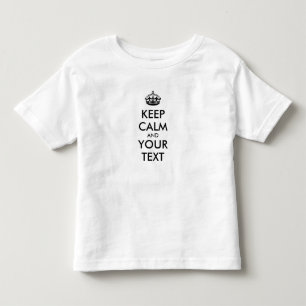 Personalisierter BEHALT-CALM und IHRER TEXT Kleinkind T-shirt