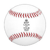Personalisierter BEHALT CALM und IHRER TEXT - schw Baseball (Vorderseite)