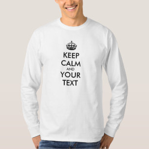 Personalisierter BEHALT-CALM und IHRER TEXT T-Shirt