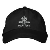 Personalisierter BEHALT-CALM und Originaltext Bestickte Baseballkappe (Vorderseite)