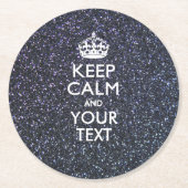 Personalisierter BEHALT-CALM und Textausdruck Runder Pappuntersetzer (Vorderseite)