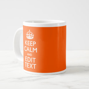 Personalisierter BEHALT: Orangefarbene Textdekorat Jumbo-Tasse