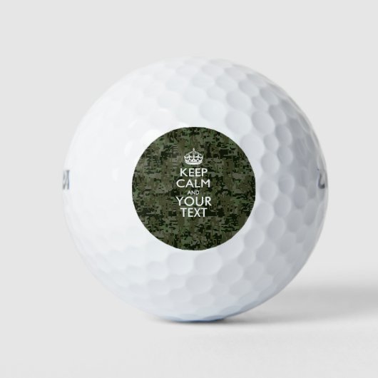 Personalisierter BEHALTEN CALM und Ihr kreativer T Golfball (Vorderseite)