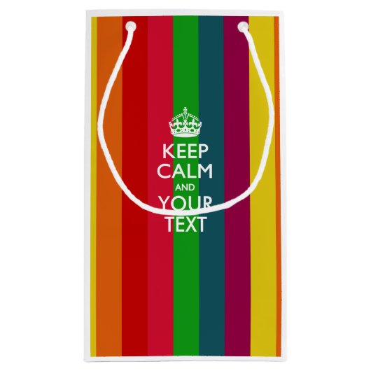 Personalisierter BEHALTEN CALM und Ihr kreativer T Kleine Geschenktüte (Rückseite)