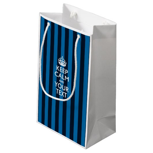 Personalisierter BEHALTEN CALM und Ihr kreativer T Kleine Geschenktüte (Rückseite Schrägansicht)