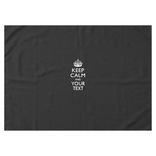 Personalisierter BEHALTEN CALM und Ihr kreativer T Tischdecke (Vorderseite (Horizontal))