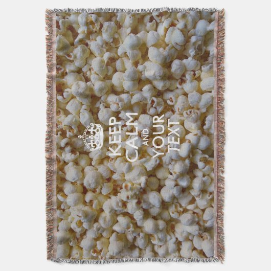 Personalisierter BEHALTEN CALM und Ihr Text auf Po Decke (Vorderseite Vertikal)