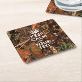 Personalisierter BEHALTEN CALM und Ihre Camouflage Rechteckiger Pappuntersetzer (angewinkelt)