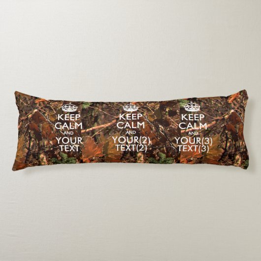 Personalisierter BEHALTEN CALM und Ihre Camouflage Seitenschläferkissen (Vorderseite)