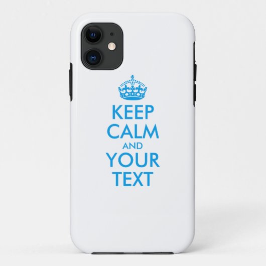 Personalisierter BEHALTEN CALM und IHRER TEXT - bl Case-Mate iPhone Hülle (Rückseite)